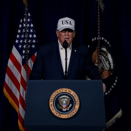 President Donald Trump confirms on Feb. 28, 2026, that the United States and Israel launched military strikes against Iran.