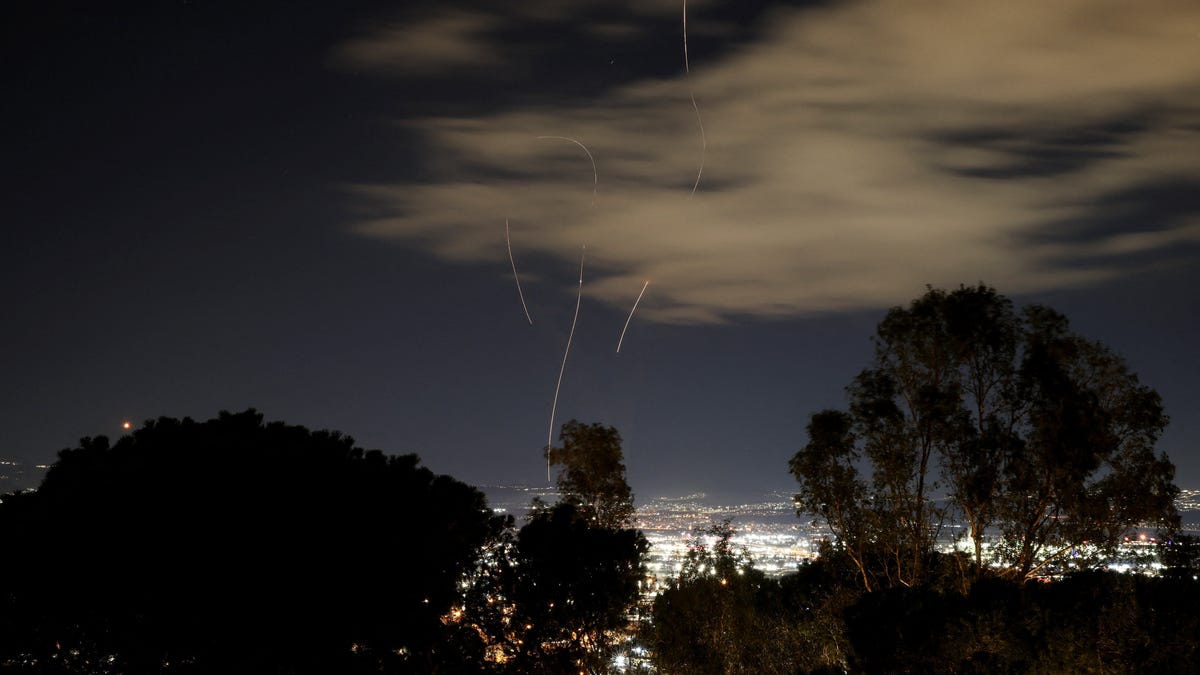 Israeli anti-air defence system makes an interception in Haifa, after missiles were launched towards Israel from Iran, following strikes by Israel and the U.S. on Iran, Israel, March 1, 2026.