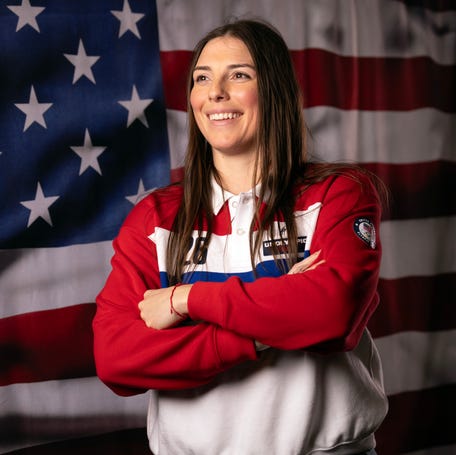 Hilary Knight poses for a photo during the U.S. Olympic Team Media Summit.