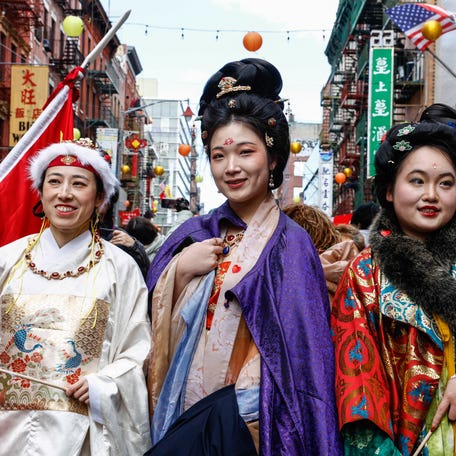 People participate in the Lunar New Year parade and festival in New York City on March 1, 2026. The Lunar New Year in 2026 is the year of the horse.