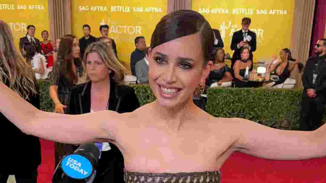 Sofia Carson spills new music plans at the Actor Awards
