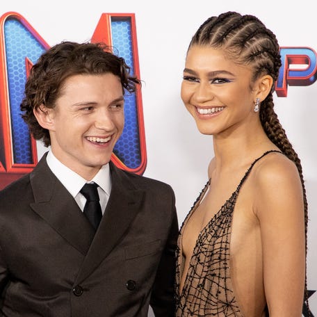 Tom Holland and Zendaya attend the Los Angeles premiere of Sony Pictures' 'Spider-Man: No Way Home' on December 13, 2021 in Los Angeles.
