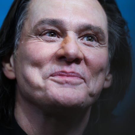 Jim Carrey, who received a honorary Cesar award, looks on during the 51st edition of the Cesar Film Awards ceremony at the Olympia venue in Paris on Feb. 26, 2026.