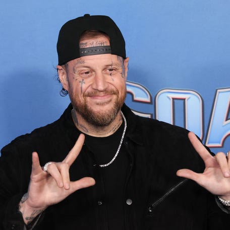 Jelly Roll attends the premiere for the animated film "Goat" at the AMC Century City 15 in Los Angeles on Feb. 6, 2026.