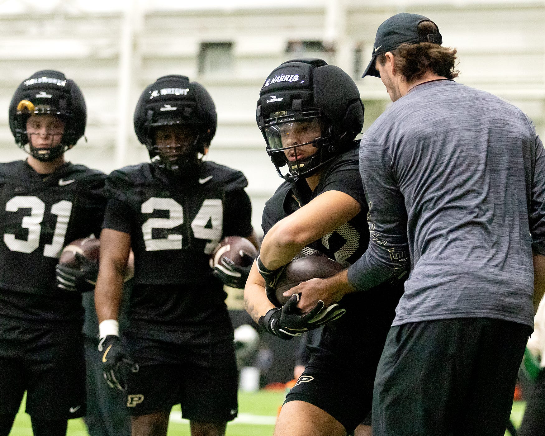 How did Purdue football’s offense look at first practice? Star returns, lineman’s child born