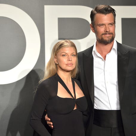 Fergie and actor Josh Duhamel attend the Tom Ford fall/winter 2015 Womenswear Collection Presentation at Milk Studios in Los Angeles on Feb. 20, 2015.