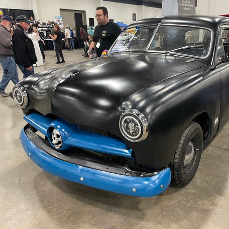 This 1950 Ford Custom, on display Friday, Feb. 27 at Detroit Autorama, is an example of a rat rod.
