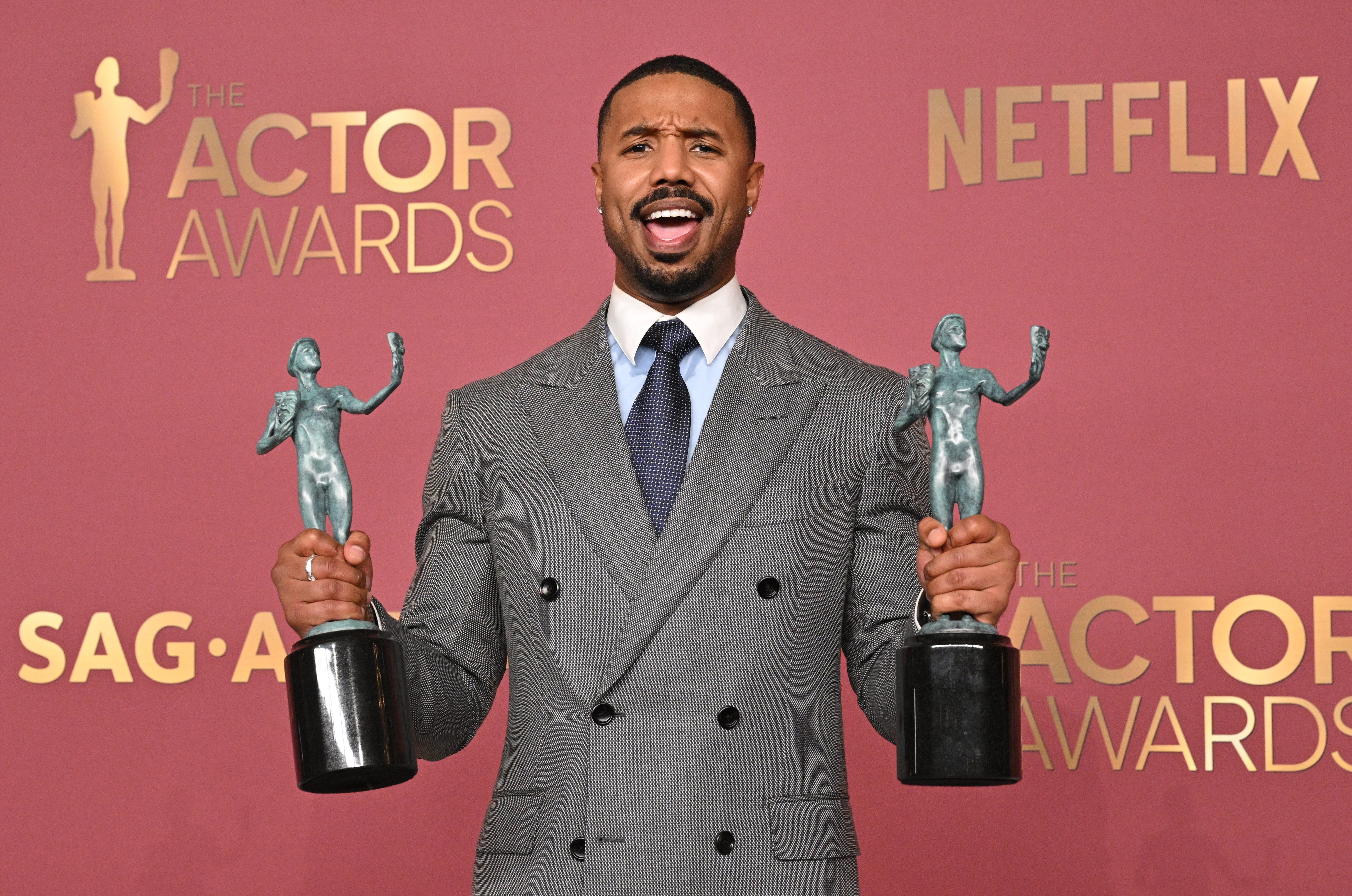 <p style="margin: 0px;">Michael B. Jordan attends the Actor Awards on March 1, 2026, in Los Angeles.</p>