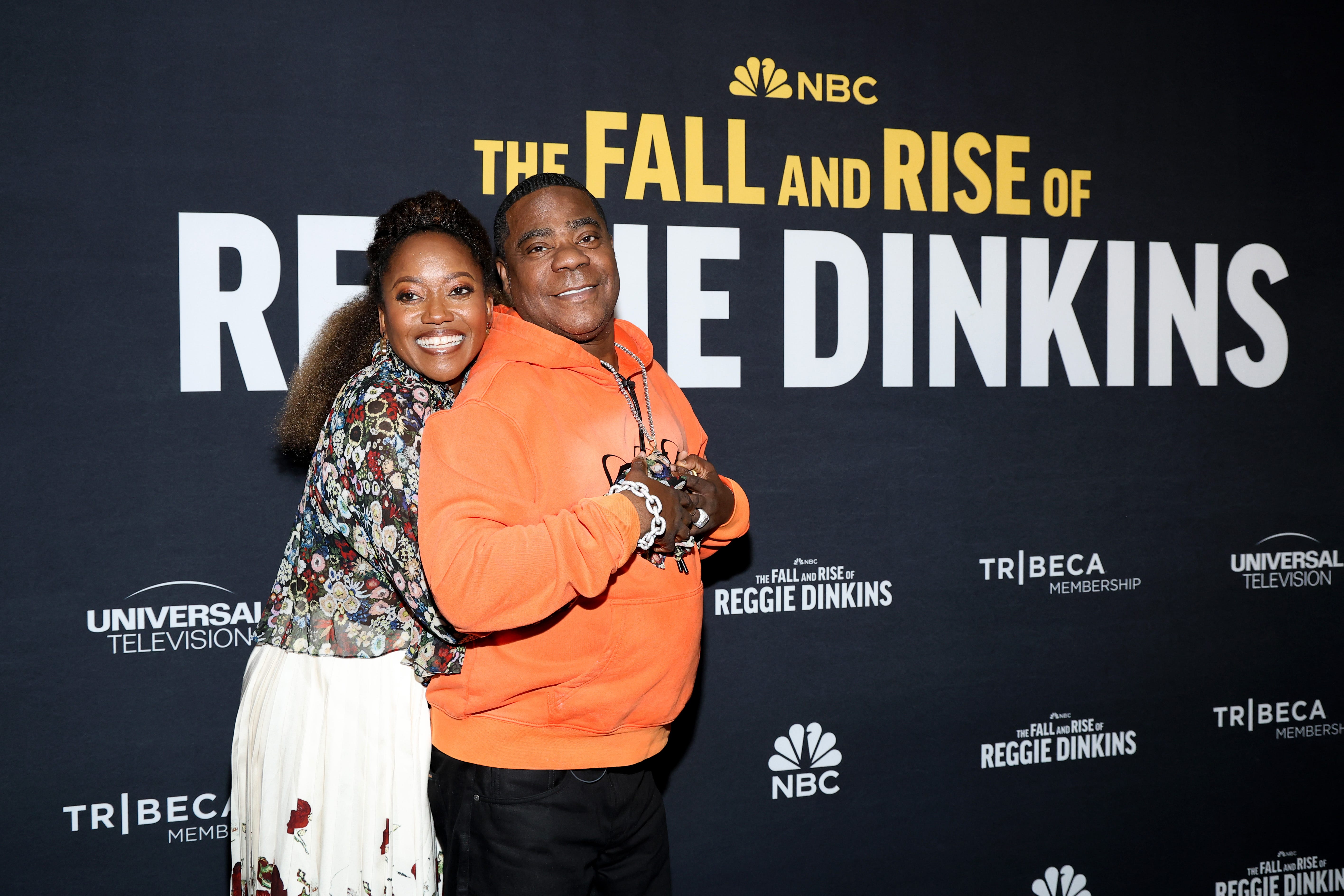 <p style="margin: 0px;">Erika Alexander, left, and Tracy Morgan attend the New York premiere of "The Fall &amp; Rise of Reggie Dinkins" on March 3, 2026.</p>