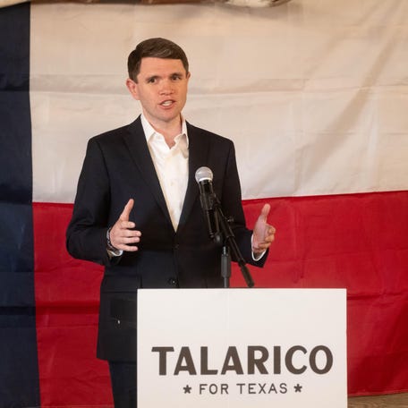 Texas legislator James Talarico campaigns for the Democratic nomination for the U.S. Senate on Oct. 30, 2025, in Amarillo.