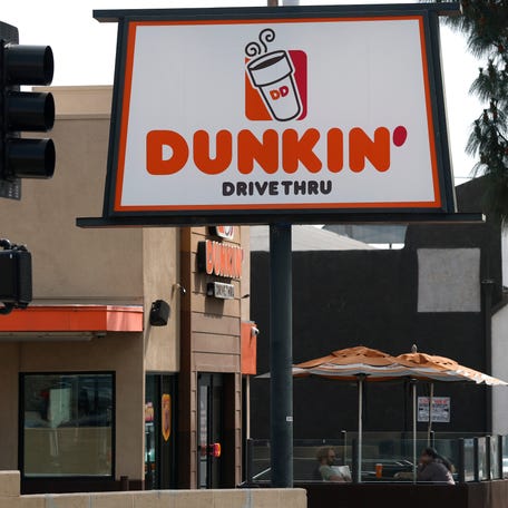 A view of a Dunkin' Donuts store on March 04, 2026 in Burbank, California.