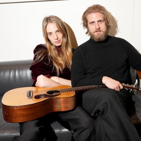 Maya Hawke and Christian Lee Hutson attend the 39th Annual Tibet House US Benefit Concert at Carnegie Hall on March 3, 2026, in New York City.