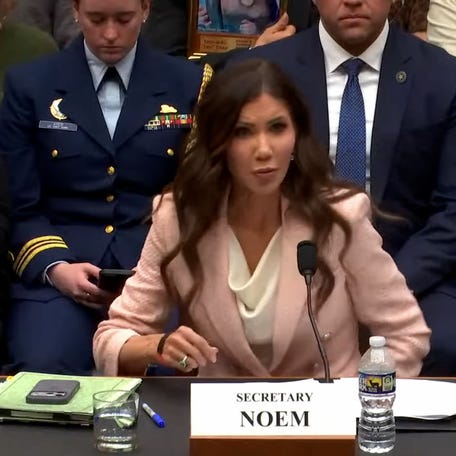 Secretary of Homeland Security Kristi Noem was asked about her relationship with Corey Lewandowski at the House Judiciary Committee.