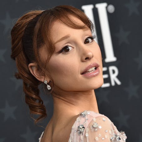 Ariana Grande attends the 31st annual Critics' Choice Awards at Barker Hangar in Santa Monica, California, on Jan. 4, 2026.