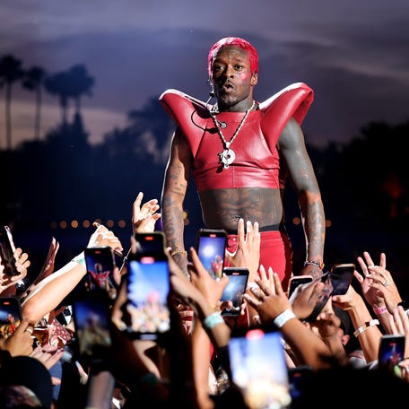 Lil Uzi Vert performs at the Coachella Stage during the 2024 Coachella Valley Music and Arts Festival at Empire Polo Club on April 19, 2024 in Indio, California.