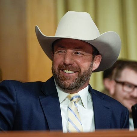Sen. Markwayne Mullin (R-OK) during a business meeting of the Senate Committee on Health, Education, Labor, and Pensions in Washington, D.C, on March 13, 2025.