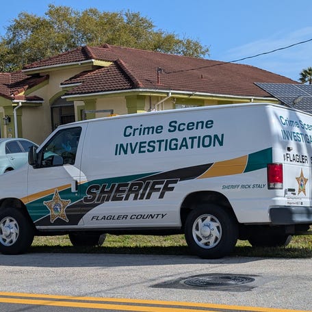 The Flagler Sheriff's Crime Scene Investigation Unit responds to a death investigation at the corner of Forest Hill and Florida Park drives in Palm Coast Friday morning, March 6, 2026.