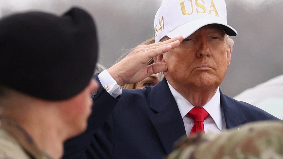 Trump receives remains of six Americans killed in Iran war. See photos