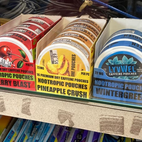 Caffeine pouches on sale March 8 at Boski's Market in Worcester.