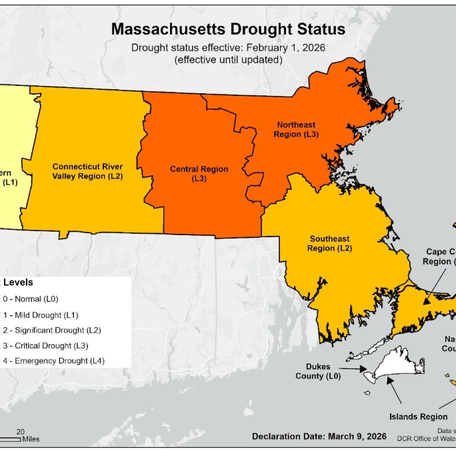 Central Massachusetts is considered to be in critical drought conditions, according to the state Executive Office of Energy and Environmental Affairs.