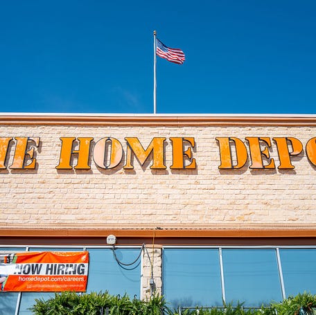 A Home Depot appliance store is seen on February 24, 2026, in Austin, Texas.