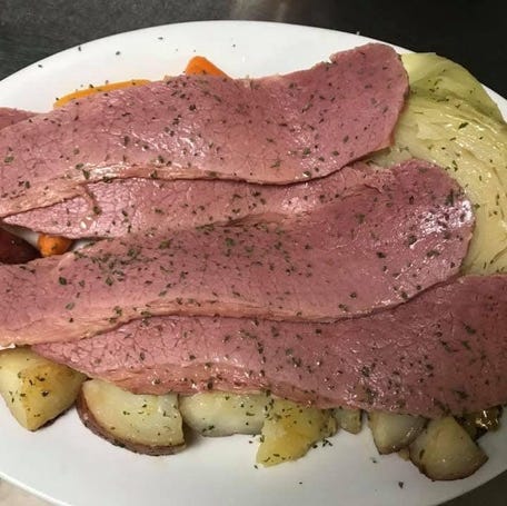 At R Diner in Monroe, Michigan, corned beef and cabbage is only served on St. Patrick's Day.