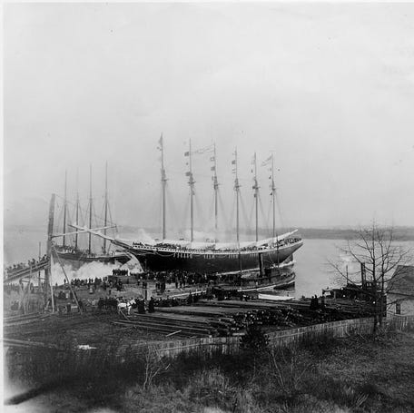 Percy & Small launched the schooner Edward B. Winslow in 1907.
