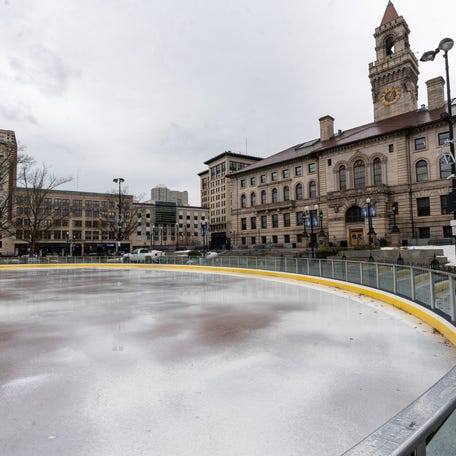 The ice has melted at Worcester Common Oval March 12.
