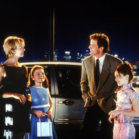 Lindsay Lohan stars as both twins in the remake of the film The Parent Trap. Also starring are Dennis Quaid and Natasha Richardson.