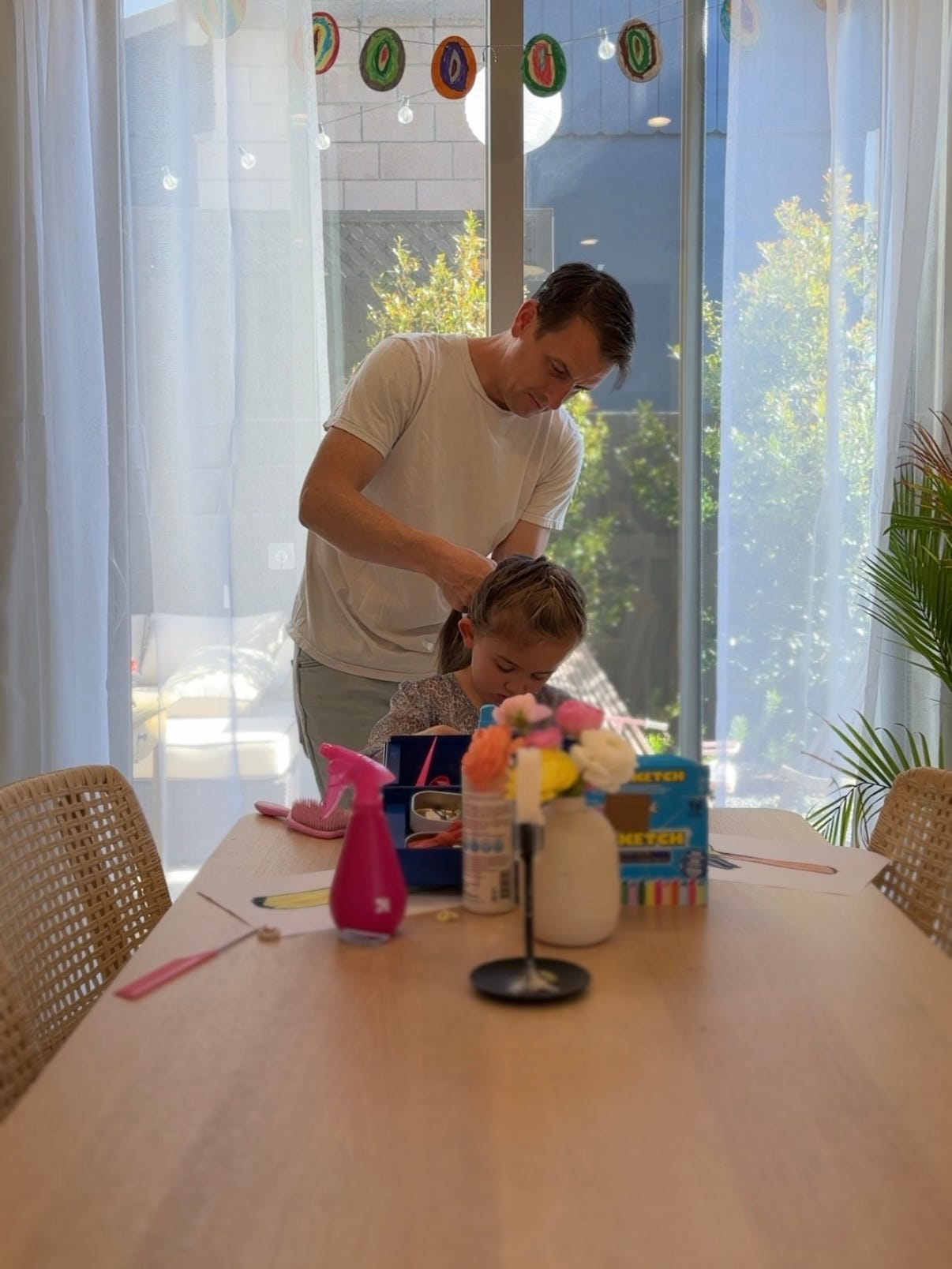 Beers and braids? Dads are stepping up to do their daughters’ hair.