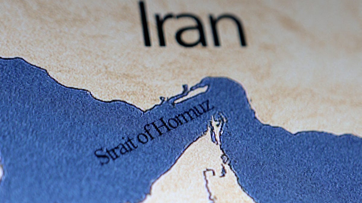 FILE PHOTO: A map showing the Strait of Hormuz and Iran is seen in this illustration taken June 22, 2025. REUTERS/Dado Ruvic/Illustration/File Photo