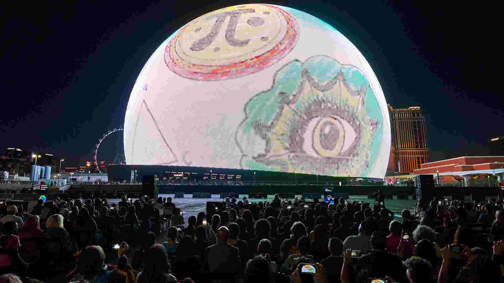 See children's Pi Day art light up the Las Vegas Sphere