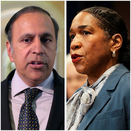 Left to Right, Rep. Robin Kelly (D-IL) Rep. Raja Krishnamoorthi (D-IL); Illinois Lieutenant Governor Juliana Stratton