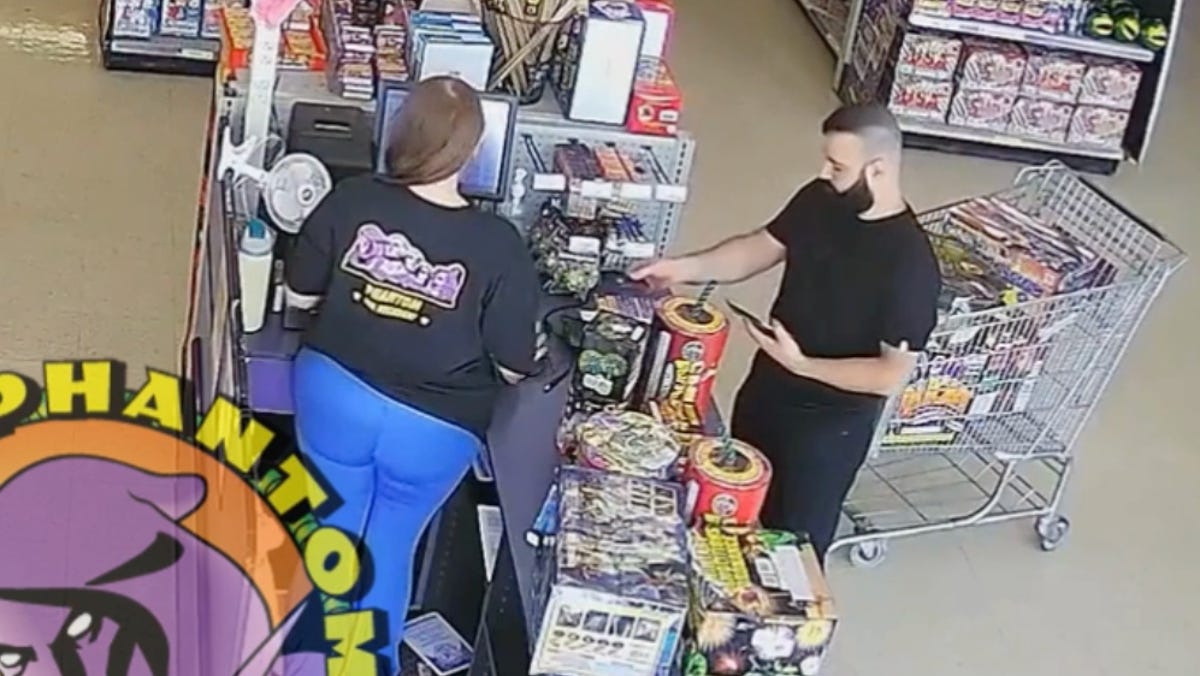 Michigan synagogue attacker seen on video buying $2k in fireworks