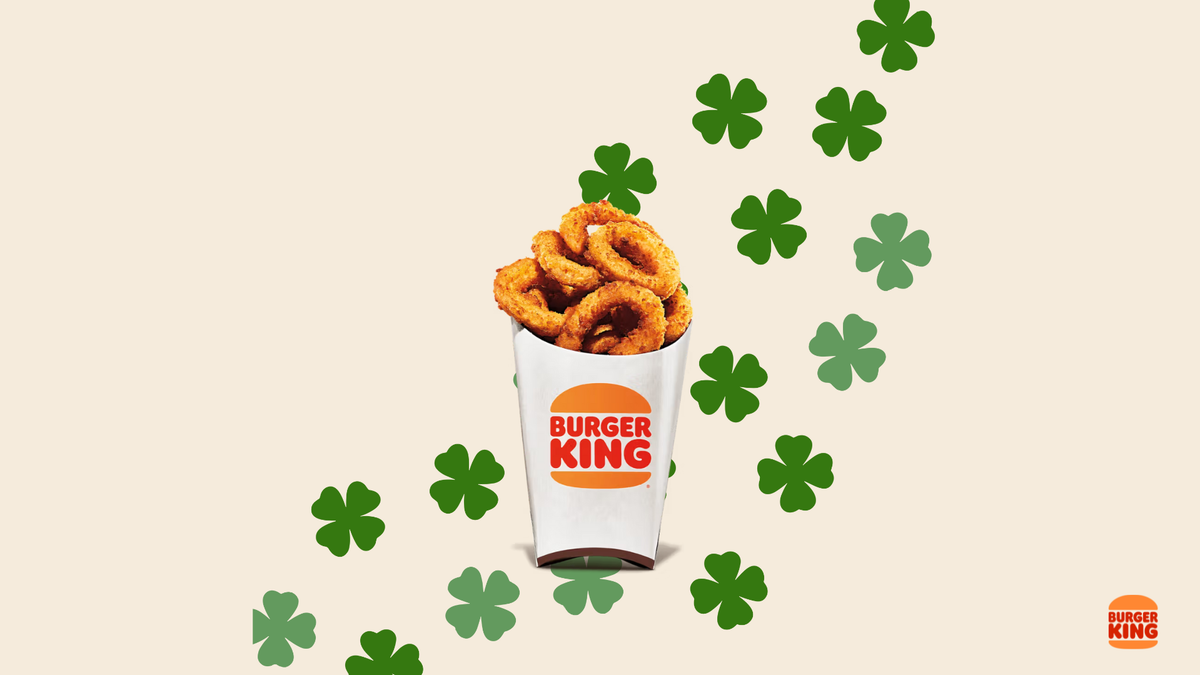Burger King has a St. Patrick's Day special of $2 large order of onion rings for Royal Perks members.