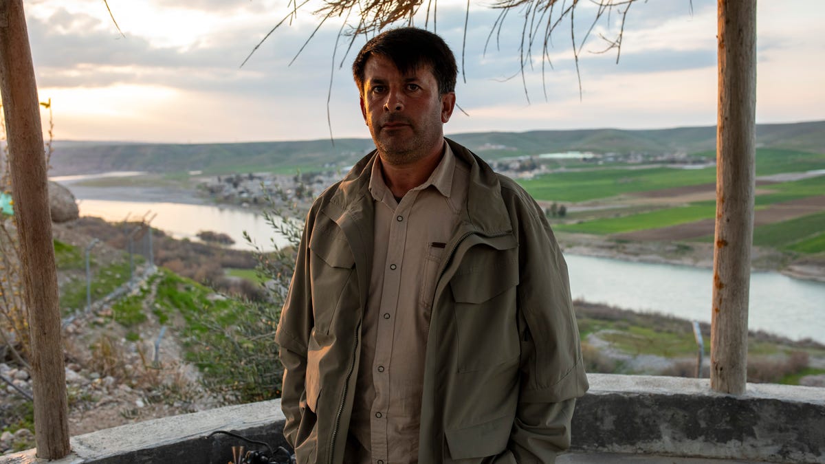 Kurdistan Freedom Party (PAK) military commander Rebaz Sharifi is seen at a PAK base in the Kurdistan Region of Iraq, on March 11, 2026
