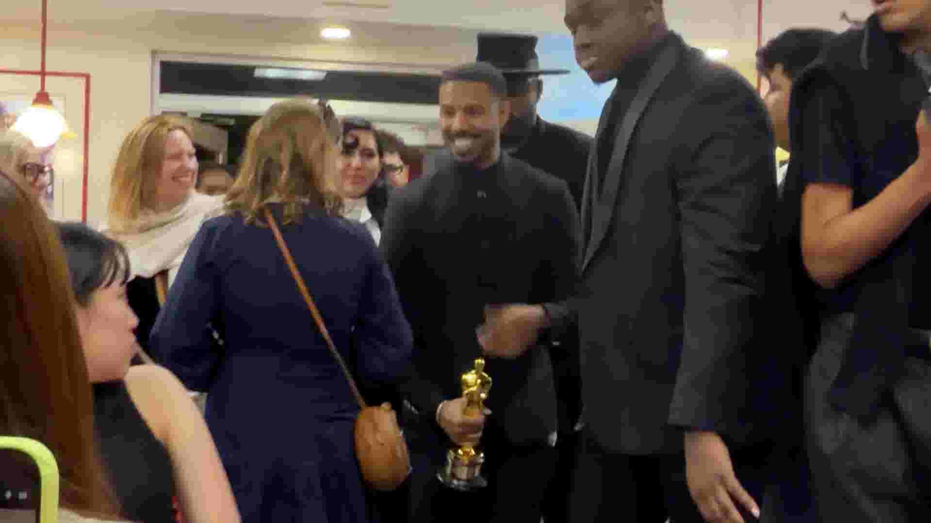 See Michael B. Jordan take 'Sinners' Oscar to In-N-Out