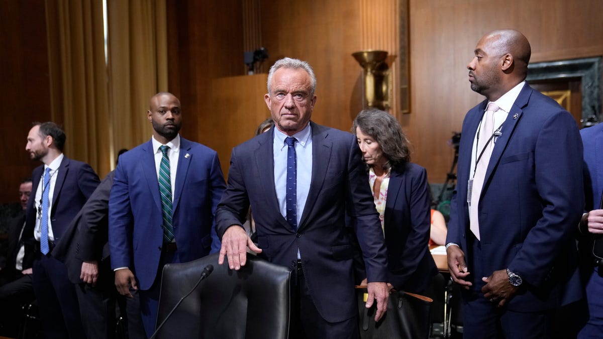 Health and Human Services Secretary Robert F. Kennedy Jr. arrives to testify at a Senate hearing in Washington, DC, on Sept. 4, 2025.