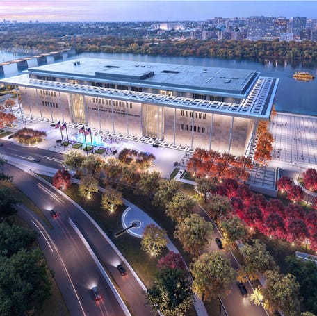 President Donald Trump shared renderings of what the Trump Kennedy Center would look like after renovations