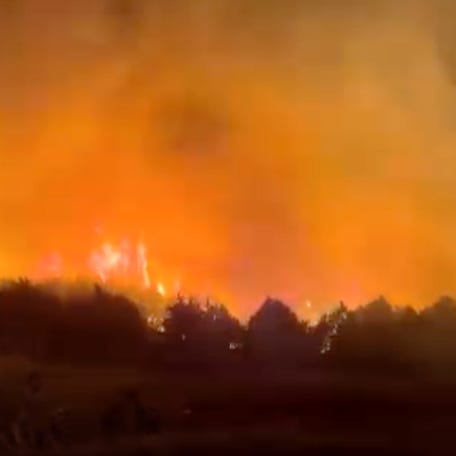 An image taken from video near the Cottonwood Fire was taken by Nebraska Forest Service Fire Management officer, Andrew Giralt.