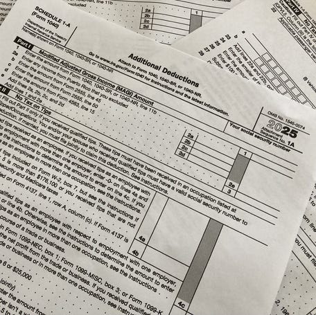 Schedule 1-A is a new, two-page, federal income tax form that must be filled out accurately and filed with 2025 tax returns that to claim new tax deductions on qualifying tip income, overtime, new car loan interest and a new deduction for many people 65 and older.