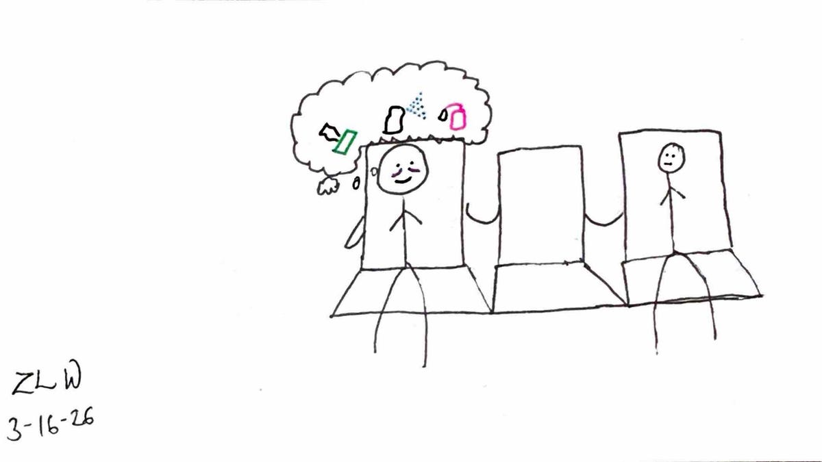 Don't be fooled by influencers. Your airplane skincare can be low-key.