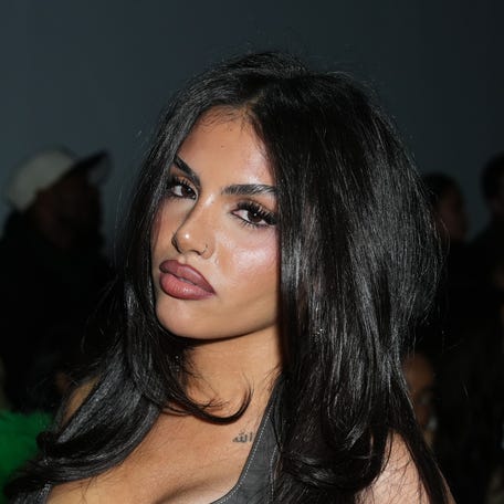 Huda Mustafa attends the Jane Wade fashion show during New York Fashion Week on Feb. 11, 2026 in New York City.