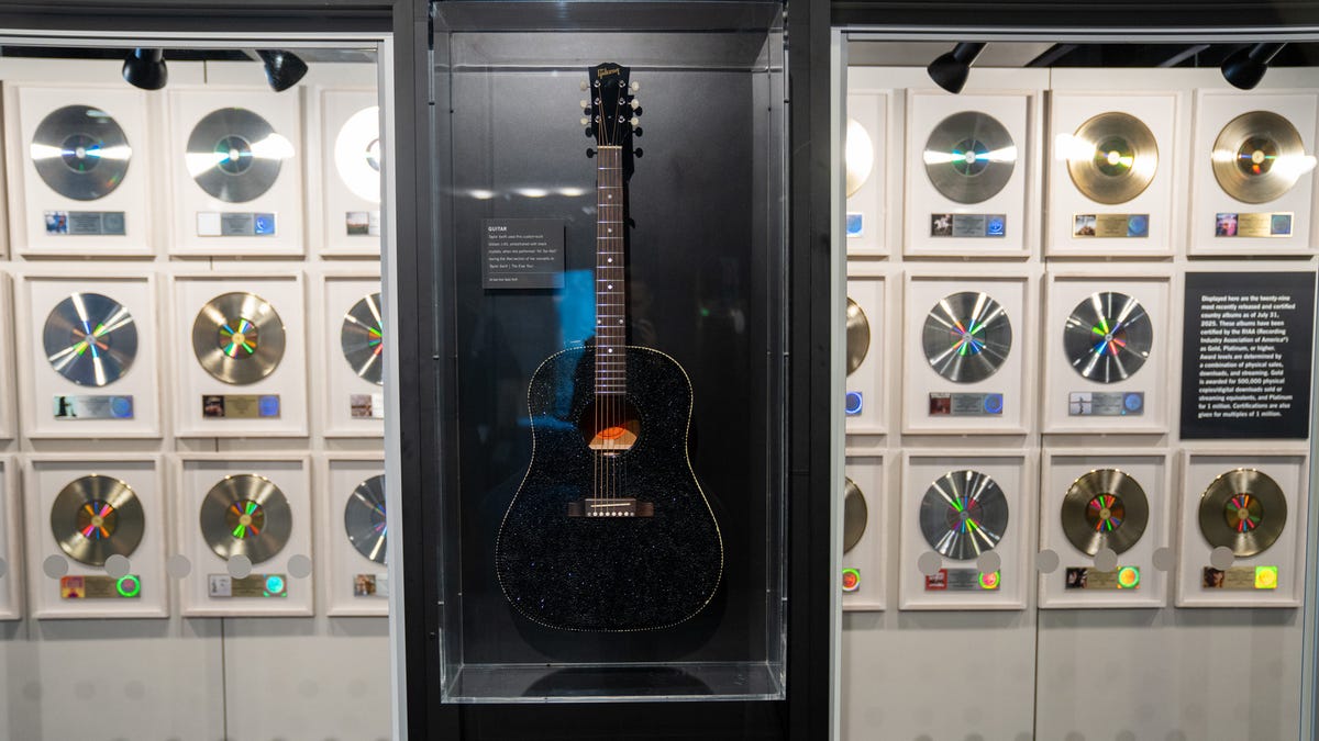Taylor Swift 'All Too Well' Eras Tour guitar shines in Nashville exhibit