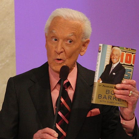 Former host Bob Barker speaks during a segment of "The Price Is Right" at CBS Television City on March 25, 2009, in Los Angeles.