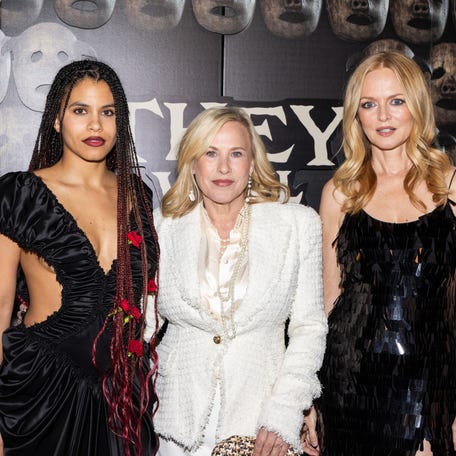 Zazie Beetz, Patricia Arquette and Heather Graham slay at this photo op during the pre-party reception for "They Will Kill You."