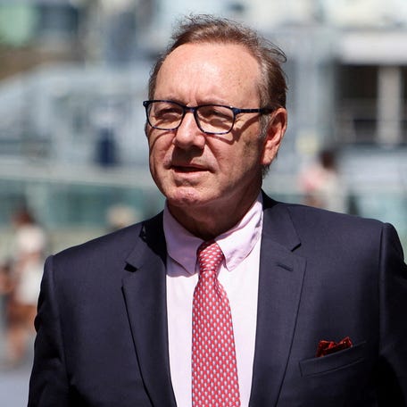 Actor Kevin Spacey walks outside Southwark Crown Court in London, Britain, July 26, 2023.