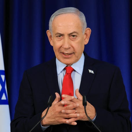 Israeli Prime Minister Benjamin Netanyahu speaks during a press conference, amid the U.S.-Israel conflict with Iran, in Jerusalem, March 19, 2026.