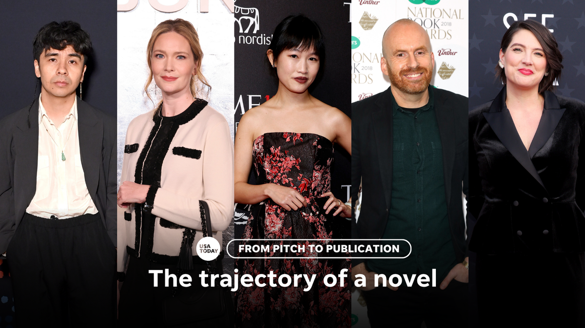 (From left to right) Novelists Ocean Vuong, Sarah J. Maas, Rebecca F. Kuang, Matt Haig, Taylor Jenkins Reid.