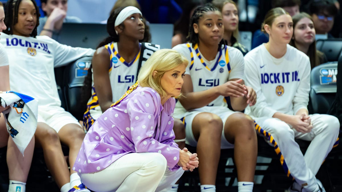 Kim Mulkey's March Madness outfits disappear. Where do they go?